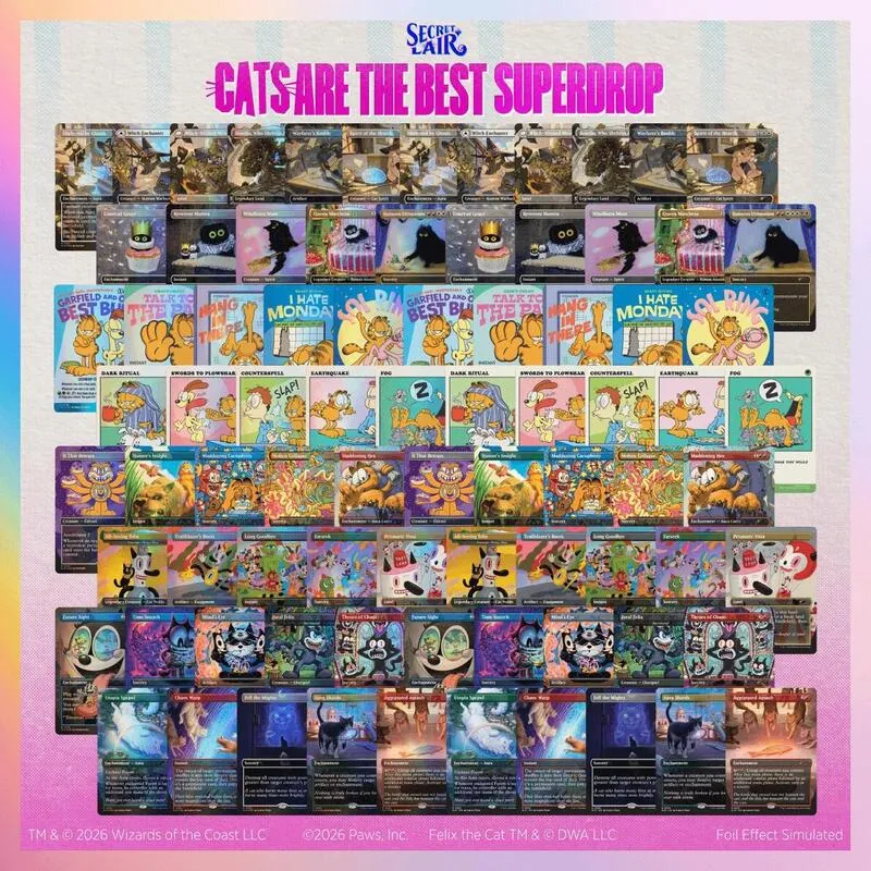 Secret Lair Cats Are the Best Superdrop Cats Rule Everything Bundle — Secret Lair Drop — Magic: The Gathering