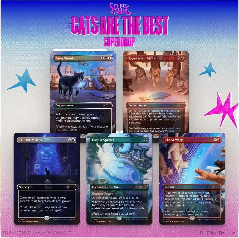 Secret Lair Drop Cats of Chaos Traditional Foil Edition — Secret Lair Drop — Magic: The Gathering