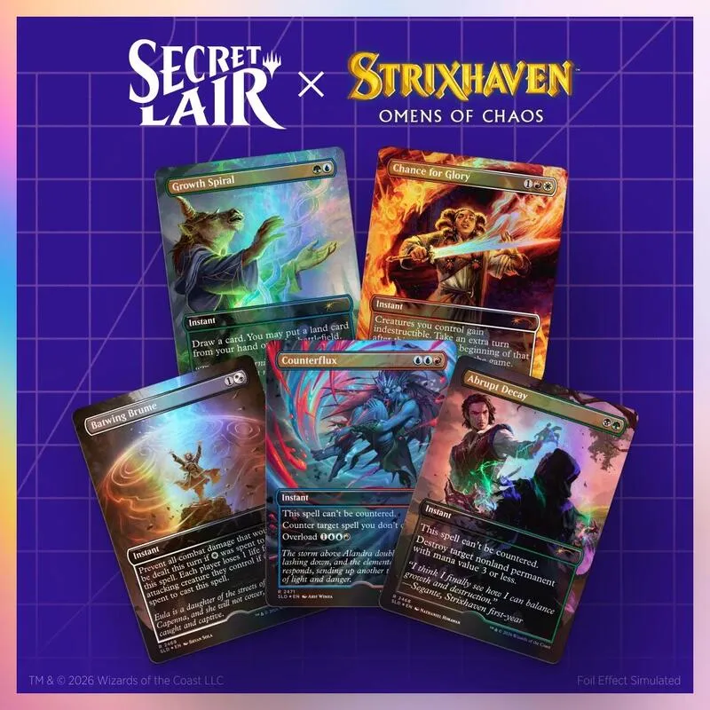 Secret Lair Drop Omens of Chaos Traditional Foil Edition — Secret Lair Drop — Magic: The Gathering