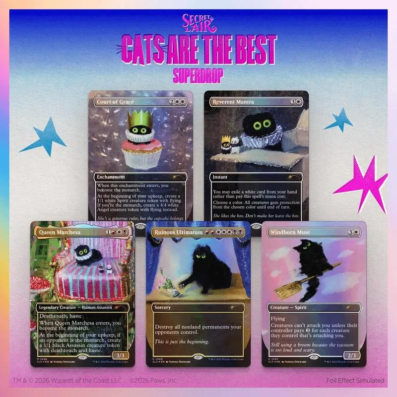 Secret Lair Drop Purr Majesty Traditional Foil Edition — Secret Lair Drop — Magic: The Gathering