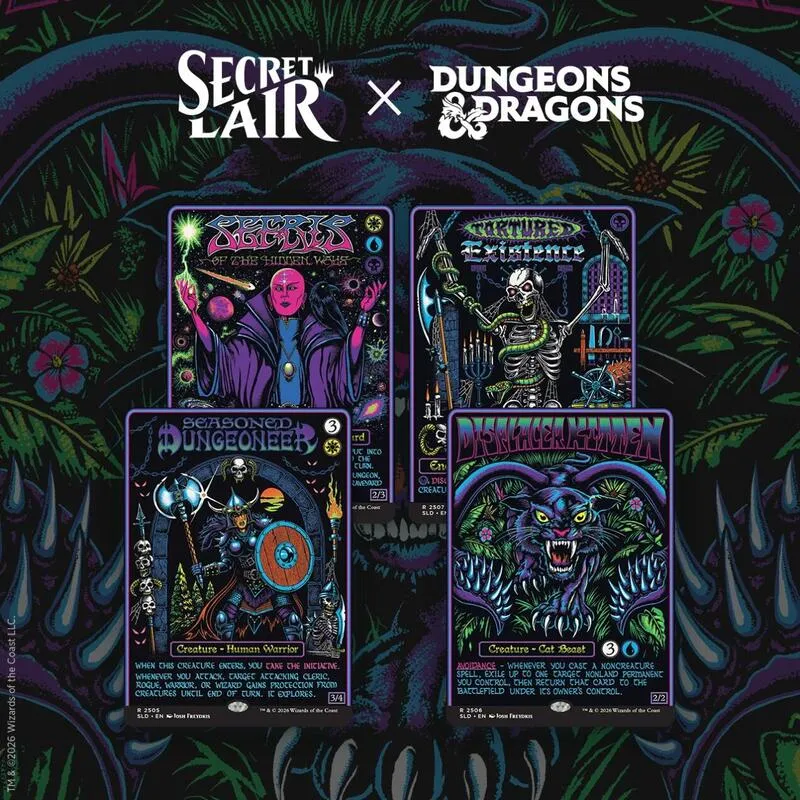 Secret Lair Drop Secret Lair x Dungeons and Dragons Black Lights and Dark Dungeons Non Foil Edition — Secret Lair Drop — Magic: The Gathering