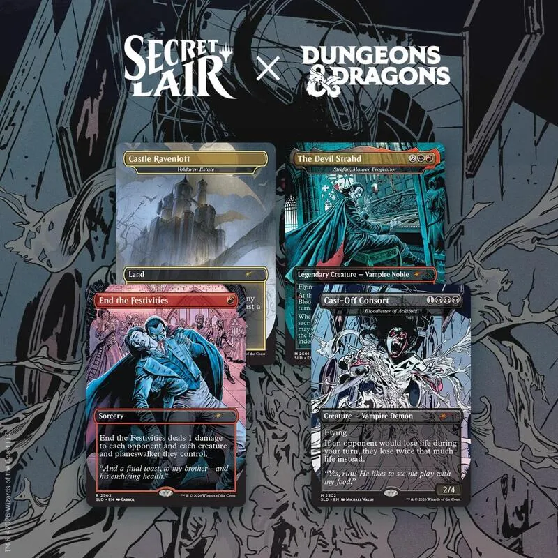 Secret Lair Drop Secret Lair x Dungeons and Dragons Strahds Descent Non Foil Edition — Secret Lair Drop — Magic: The Gathering