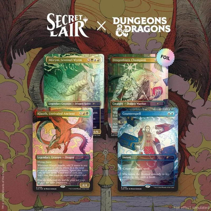 Secret Lair Drop Secret Lair x Dungeons and Dragons Whispers in Candlekeep Foil Edition — Secret Lair Drop — Magic: The Gathering