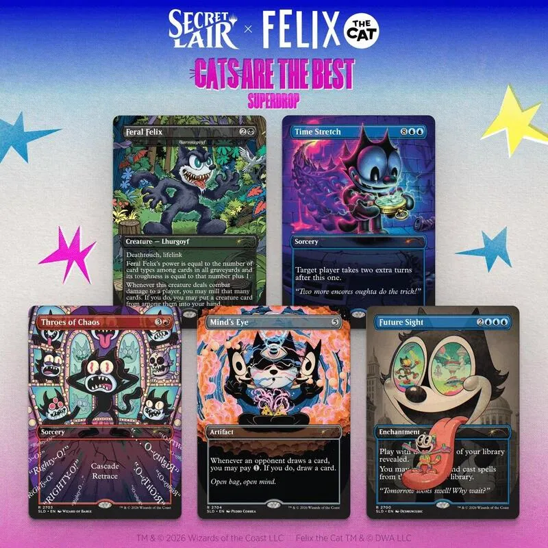 Secret Lair Drop Secret Lair x Felix the Cat Magic Bag of Tricks Non Foil Edition — Secret Lair Drop — Magic: The Gathering