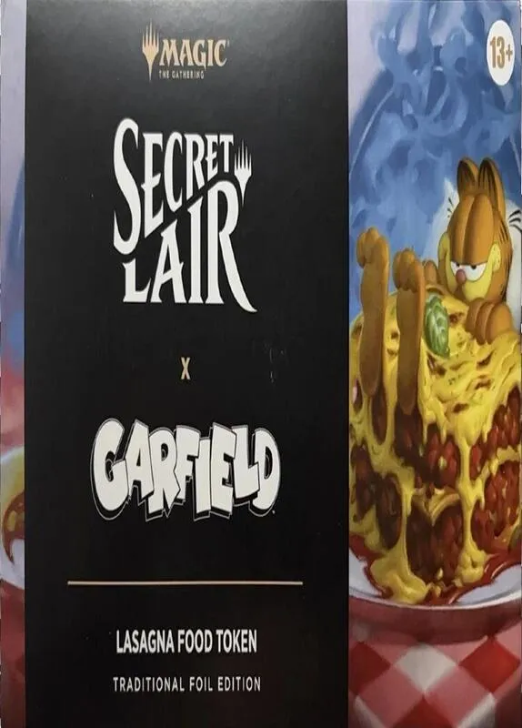 Secret Lair Drop Secret Lair x Garfield Lasagna Food Token Traditional Foil Edition — Secret Lair Drop — Magic: The Gathering