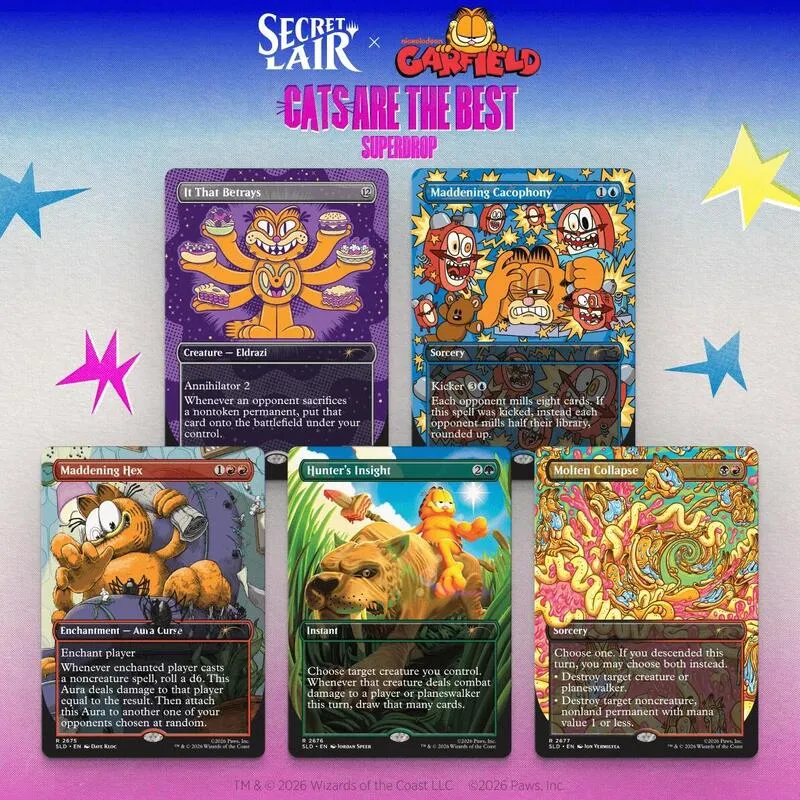 Secret Lair Drop Secret Lair x Garfield Our Only Thought Is To Entertain You Non Foil Edition — Secret Lair Drop — Magic: The Gathering