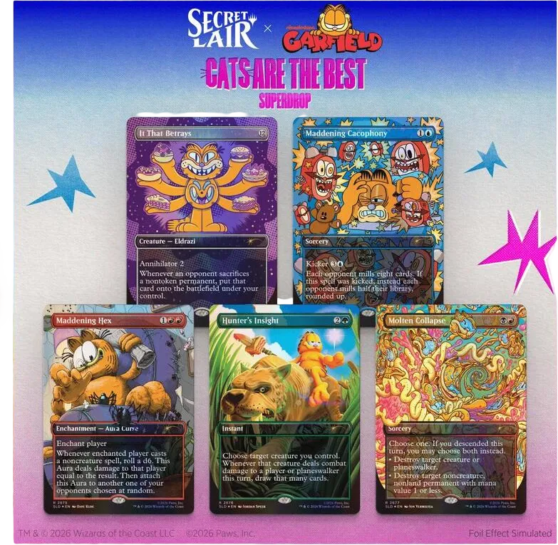 Secret Lair Drop Secret Lair x Garfield Our Only Thought Is To Entertain You Traditional Foil Edition — Secret Lair Drop — Magic: The Gathering