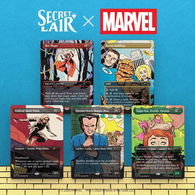 Secret Lair Drop Secret Lair x Marvel Spinner Rack Specials Non Foil Edition — Secret Lair Drop — Magic: The Gathering