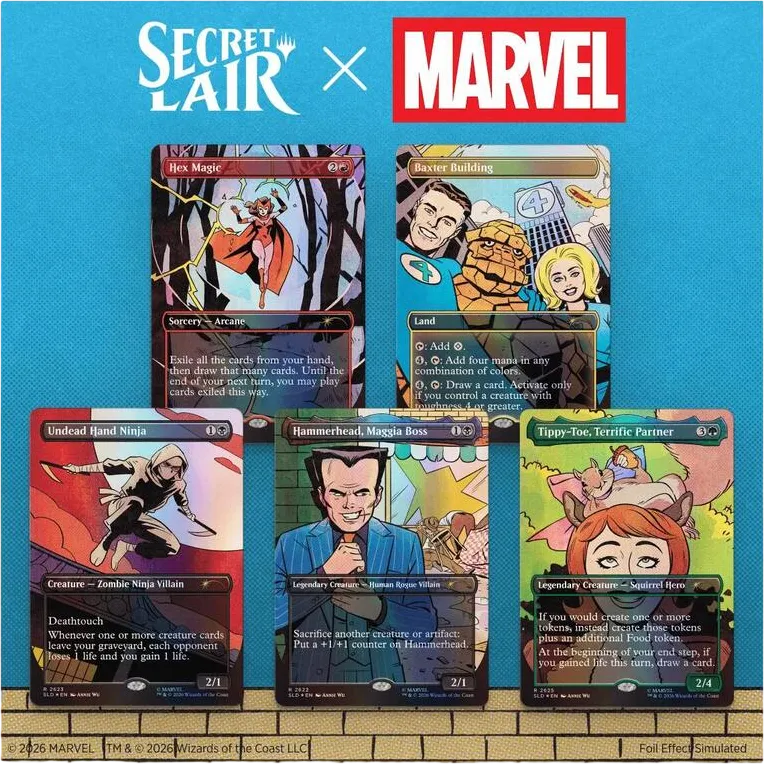 Secret Lair Drop Secret Lair x Marvel Spinner Rack Specials Traditional Foil Edition — Secret Lair Drop — Magic: The Gathering