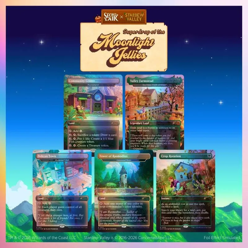 Secret Lair Drop Secret Lair x Stardew Valley Life in Pelican Town Traditional Foil Edition — Secret Lair Drop — Magic: The Gathering