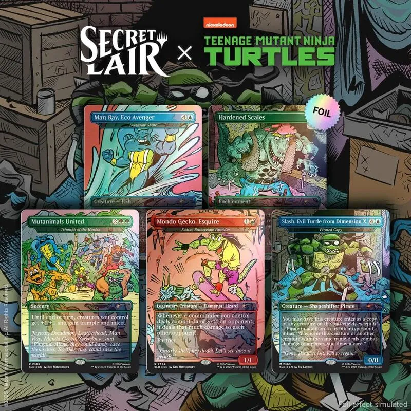Secret Lair Drop Secret Lair x Teenage Mutant Ninja Turtles The Mighty Mutanimals Traditional Foil Edition — Secret Lair Drop — Magic: The Gathering