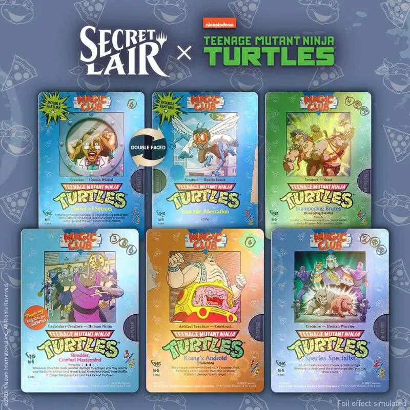 Secret Lair Drop Secret Lair x Teenage Mutant Ninja Turtles VHS Villains Traditional Foil Edition — Secret Lair Drop — Magic: The Gathering