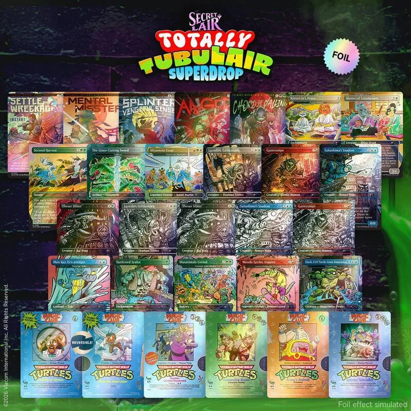Secret Lair Drop Totally TubuLair Superdrop Turtle Power Foil Bundle — Secret Lair Drop — Magic: The Gathering