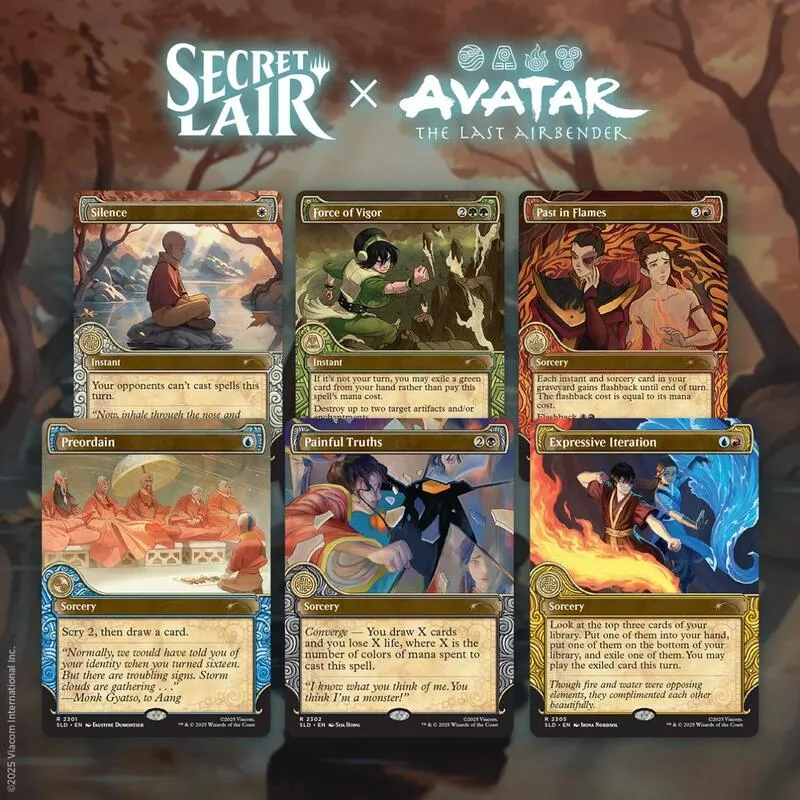 Secret Lair x Avatar The Last Airbender One with the Elements Non Foil Edition — Secret Lair Drop — Magic: The Gathering