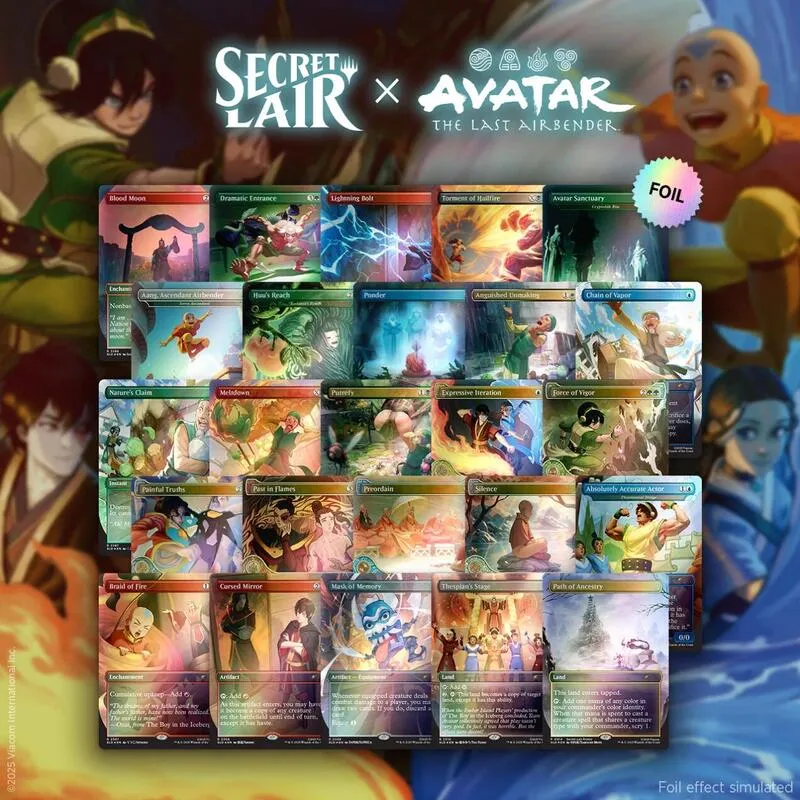Secret Lair x Avatar The Last Airbender Superdrop Avatar State Foil Bundle — Secret Lair Drop — Magic: The Gathering