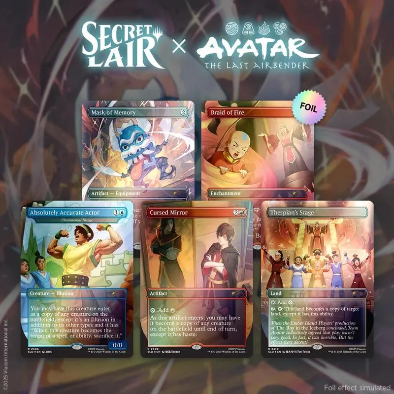 Secret Lair x Avatar The Last Airbender The Ember Island Players Rainbow Foil Edition — Secret Lair Drop — Magic: The Gathering