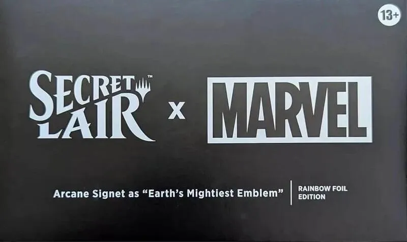 Secret Lair x Marvel Arcane Signet as Earths Mightiest Emblem Rainbow Foil Edition — Secret Lair Drop — Magic: The Gathering