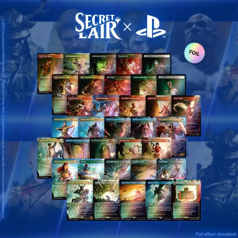 Secret Lair x Playstation Superdrop Foil Trophy Bundle — Secret Lair Drop — Magic: The Gathering