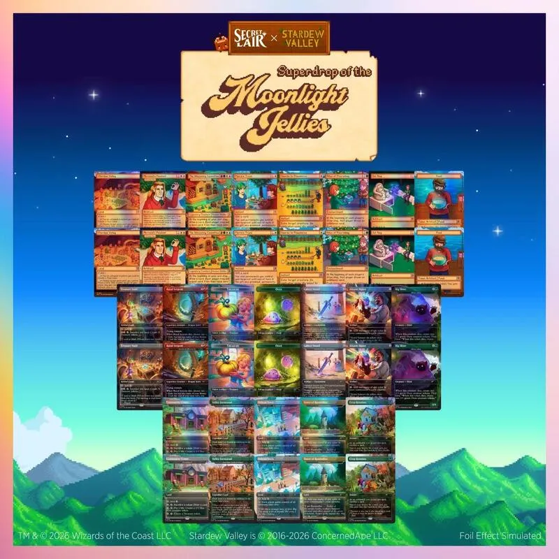 Secret Lair x Stardew Valley Superdrop of the Moonlight Jellies Grandpa Would Be Proud Everything Bundle — Secret Lair Drop — Magic: The Gathering