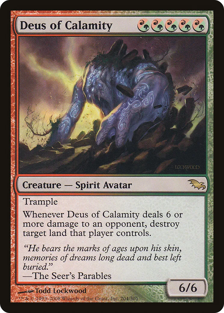 Deus of Calamity — Shadowmoor — Magic: The Gathering