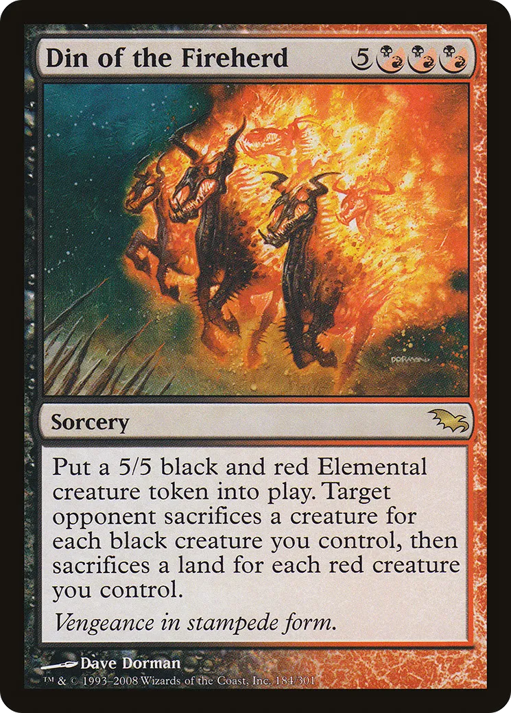 Din of the Fireherd — Shadowmoor — Magic: The Gathering