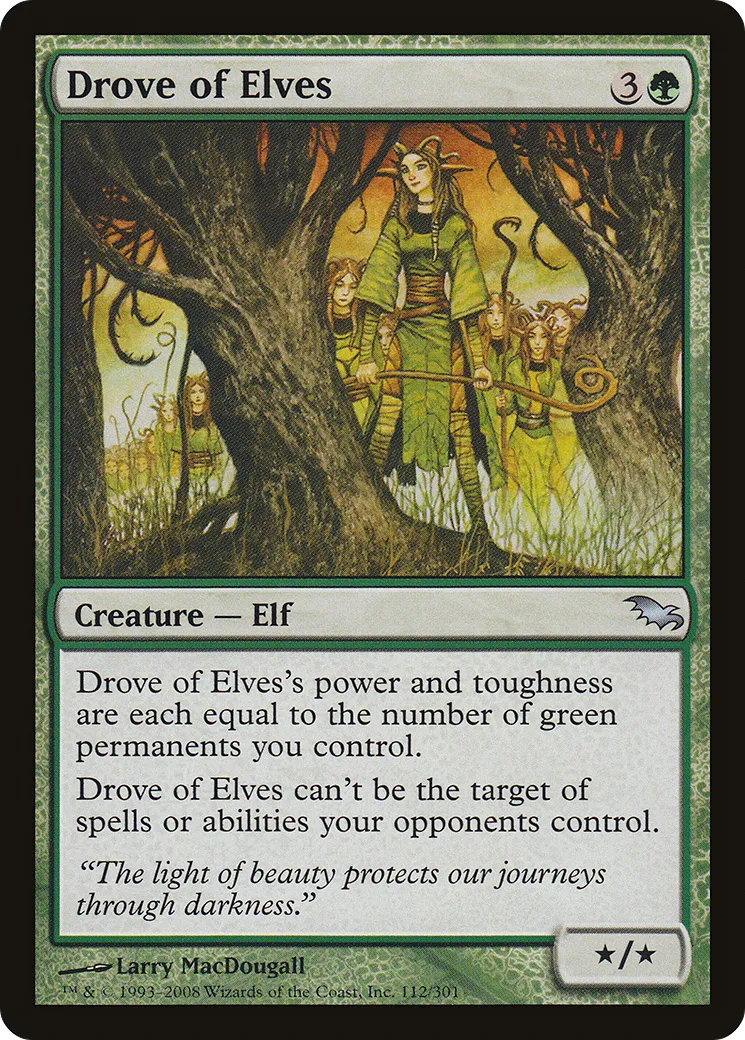 Drove of Elves — Shadowmoor — Magic: The Gathering