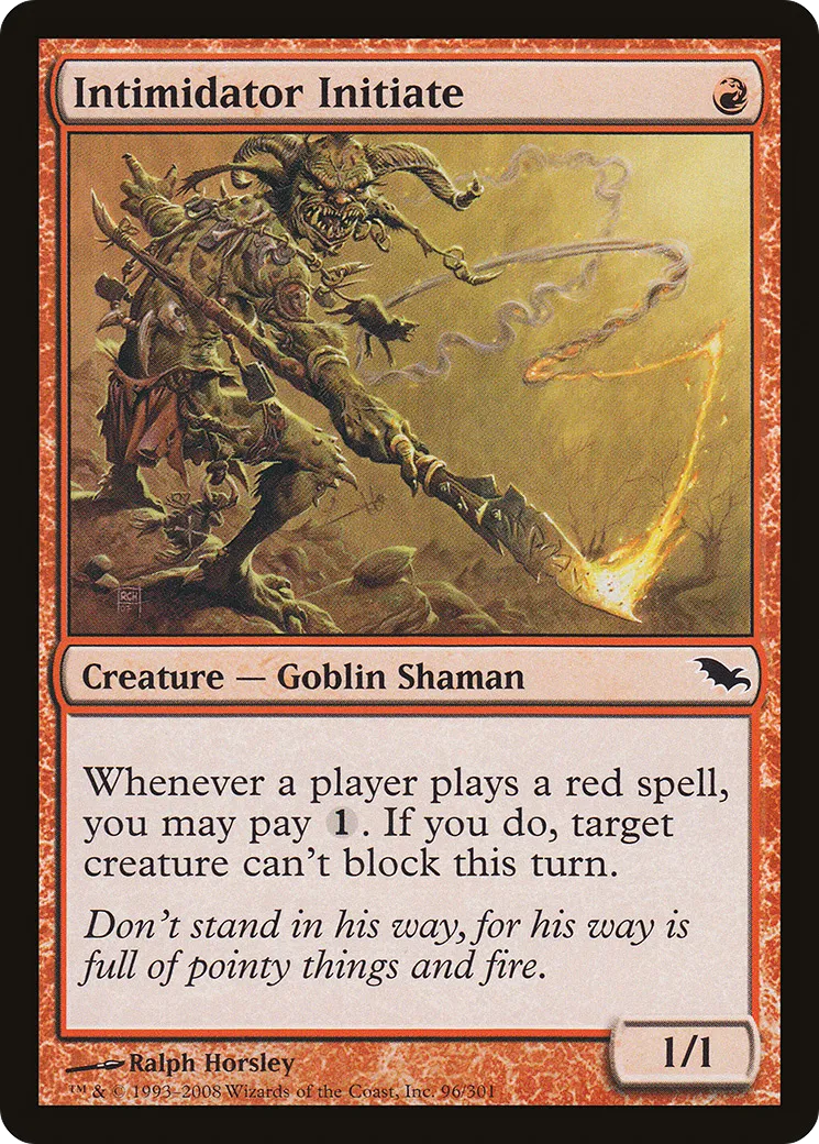 Intimidator Initiate — Shadowmoor — Magic: The Gathering