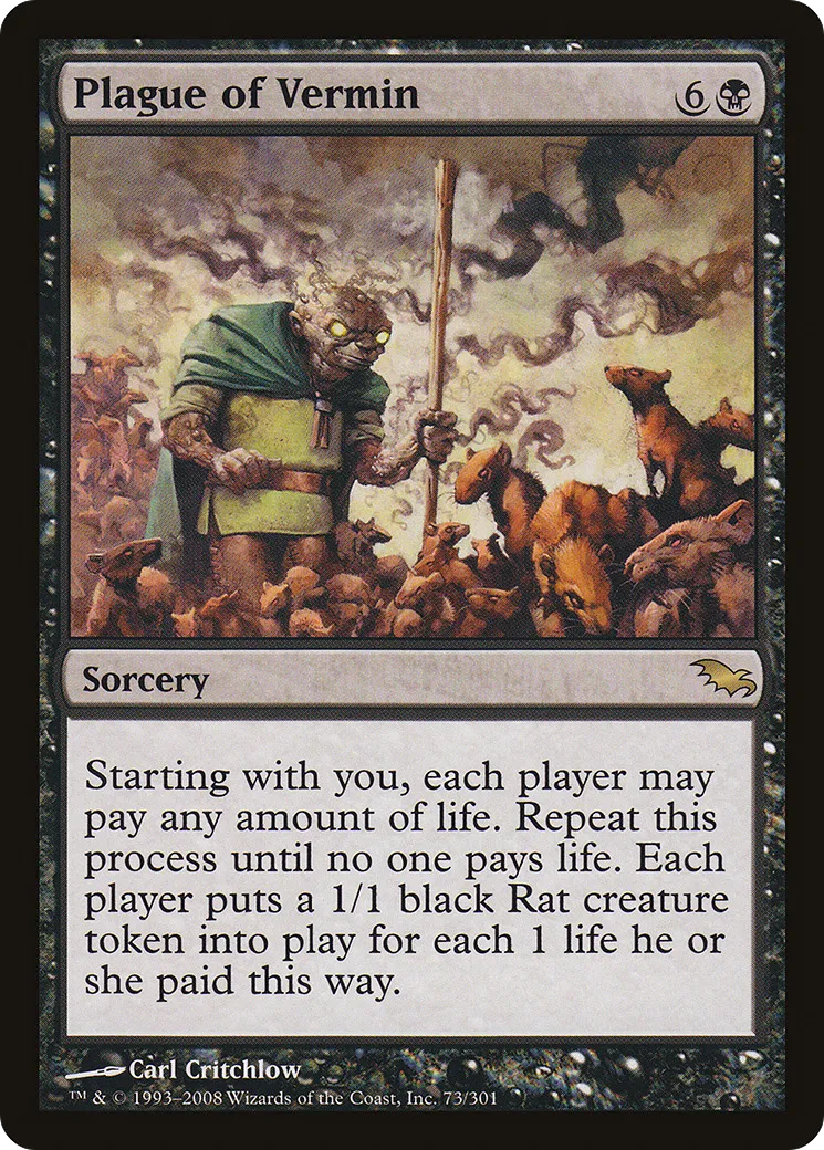 Plague of Vermin — Shadowmoor — Magic: The Gathering