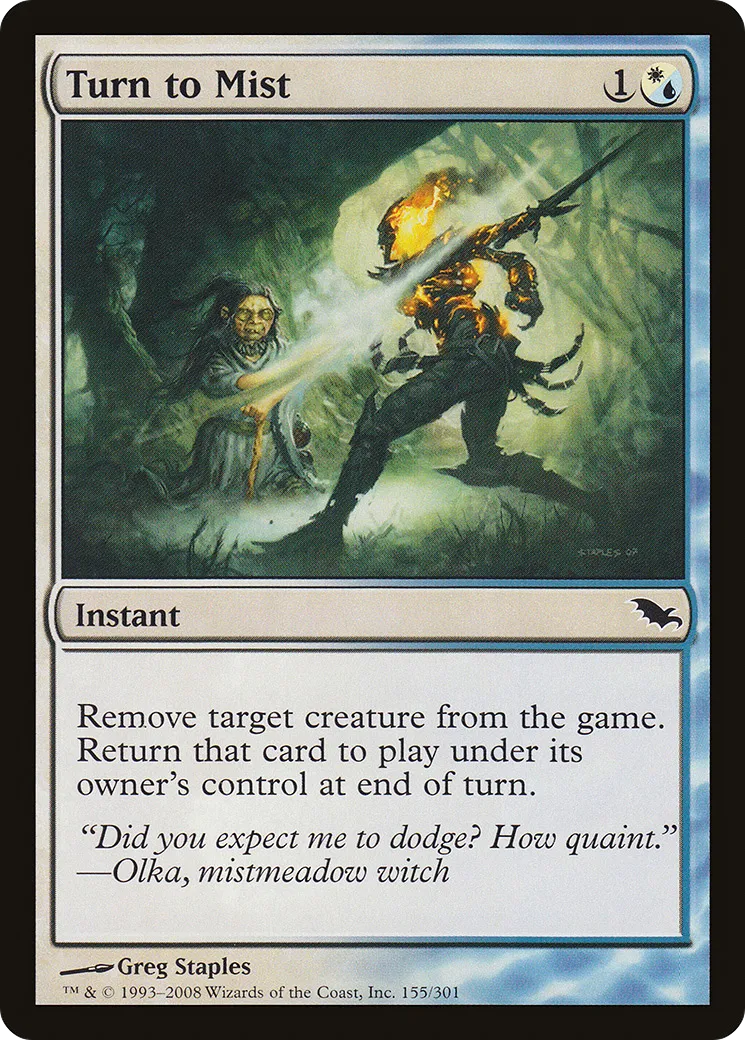 Turn to Mist from Shadowmoor - Magic: The Gathering