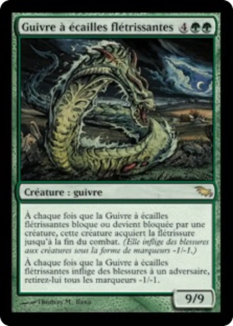 Guivre à écailles flétrissantes — Shadowmoor — Magic: The Gathering