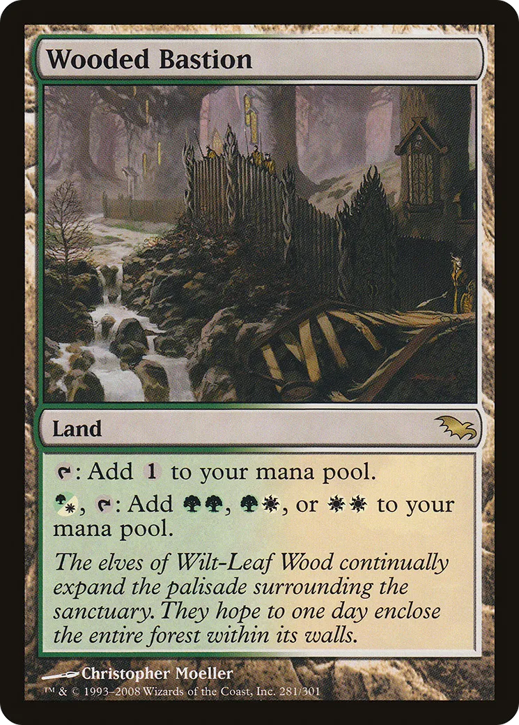 Wooded Bastion — Shadowmoor — Magic: The Gathering
