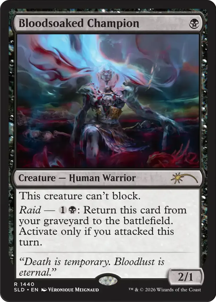 Bloodsoaked Champion — Secret Lair Drop — Magic: The Gathering