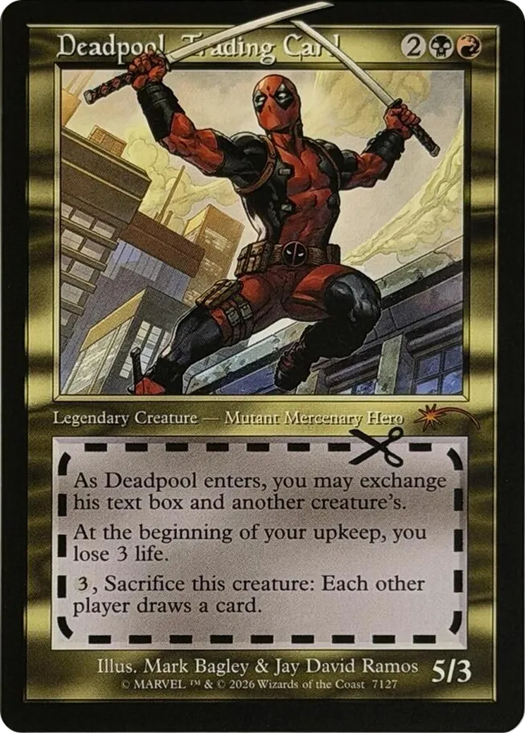 Deadpool, Trading Card — Secret Lair Drop — Magic: The Gathering