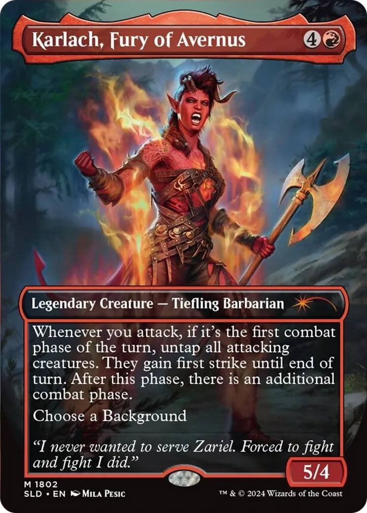 Karlach, Fury of Avernus from Secret Lair Drop - Magic: The Gathering