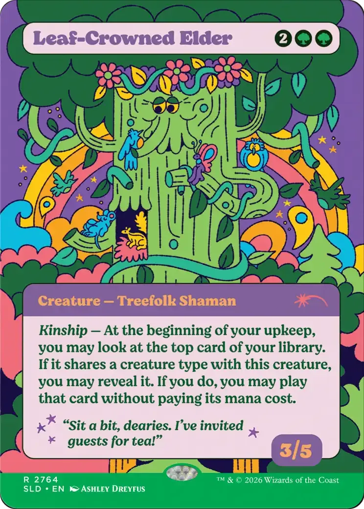 Leaf-Crowned Elder — Secret Lair Drop — Magic: The Gathering