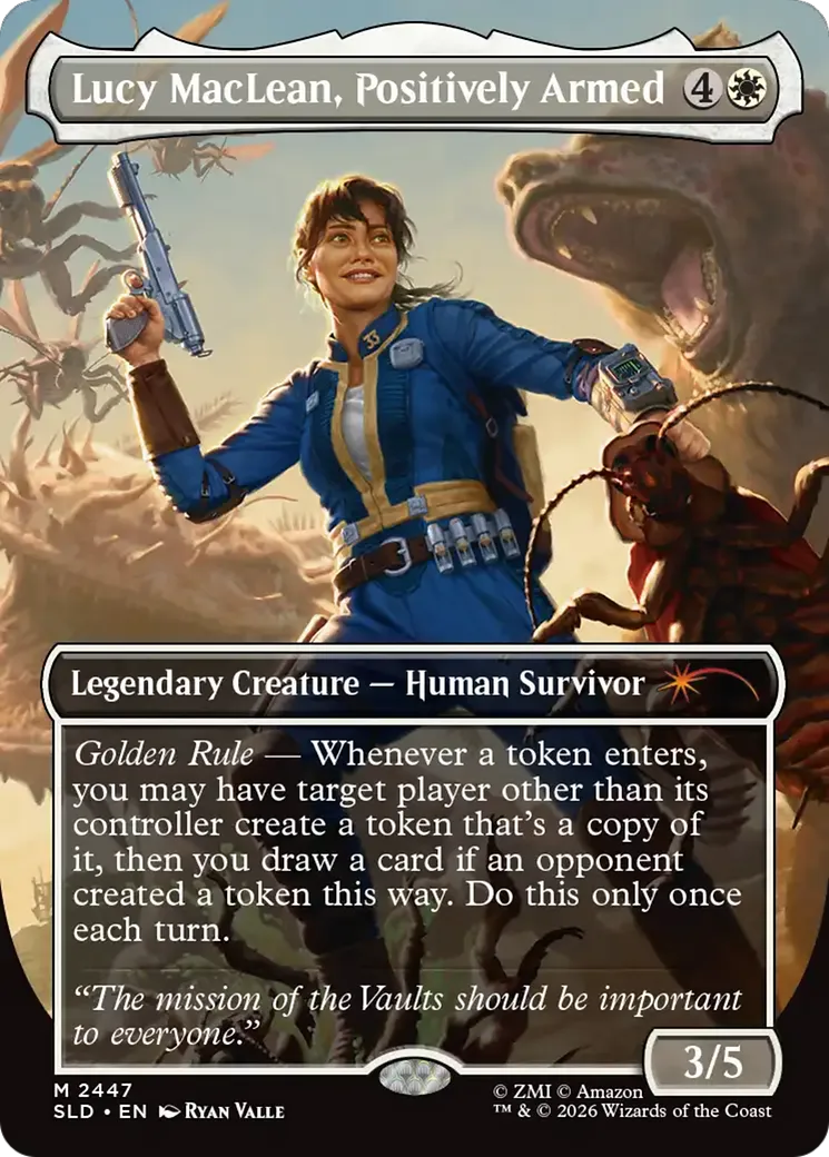 Lucy MacLean, Positively Armed — Secret Lair Drop — Magic: The Gathering