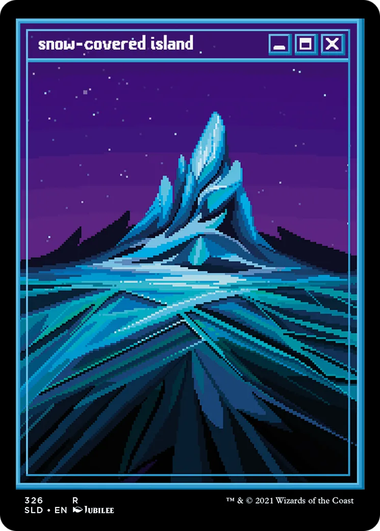 Snow-Covered Island — Secret Lair Drop — Magic: The Gathering