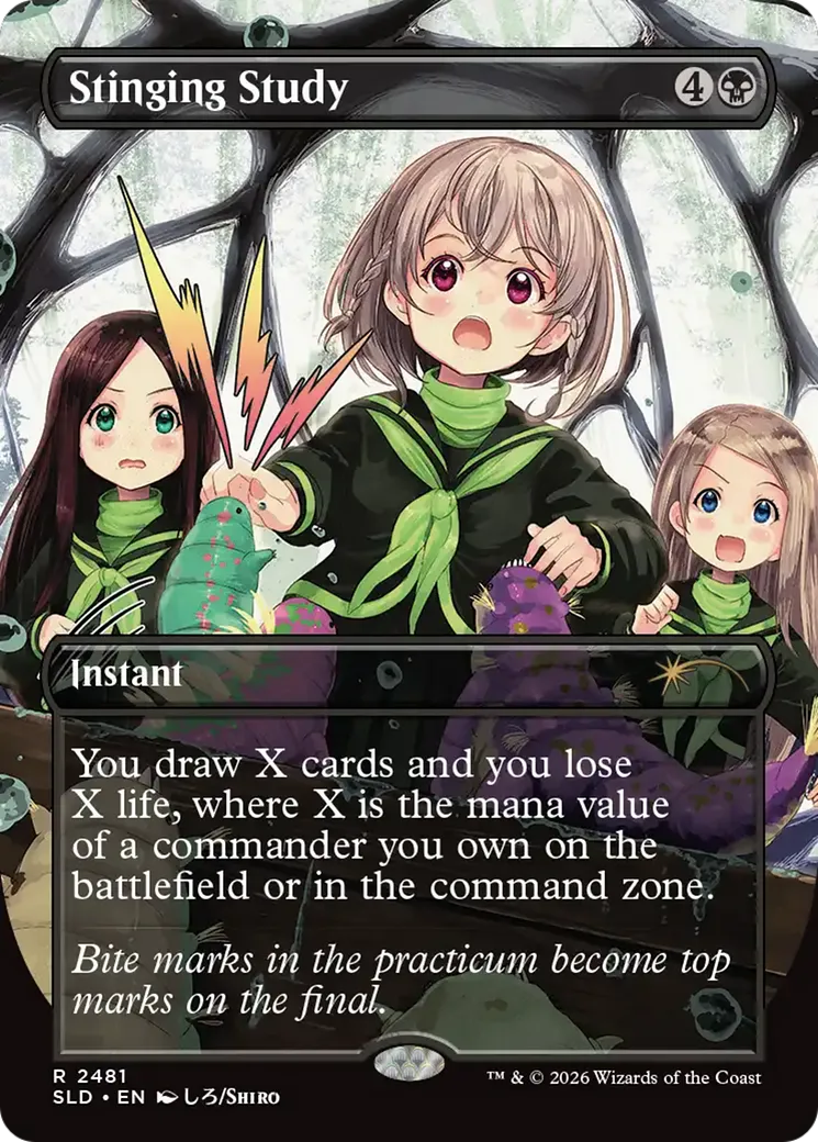 Stinging Study — Secret Lair Drop — Magic: The Gathering