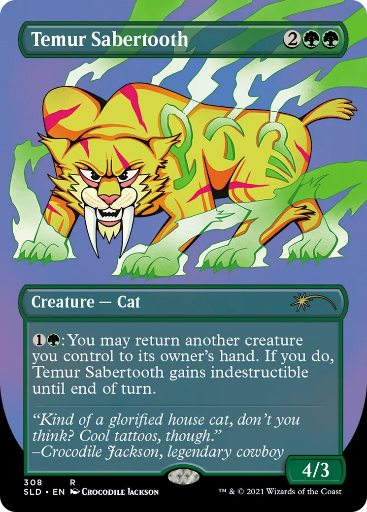 Smilodon temurien — Secret Lair Drop — Magic: The Gathering