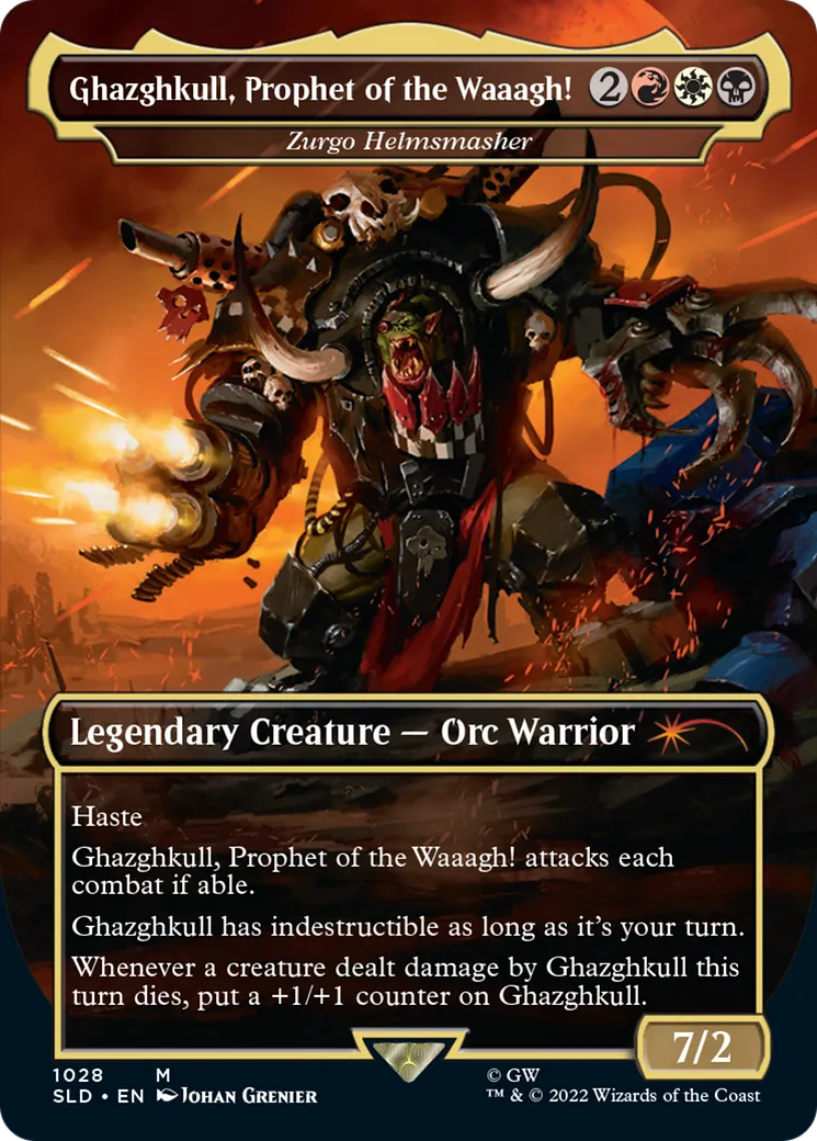 Zurgo Helmsmasher — Secret Lair Drop — Magic: The Gathering
