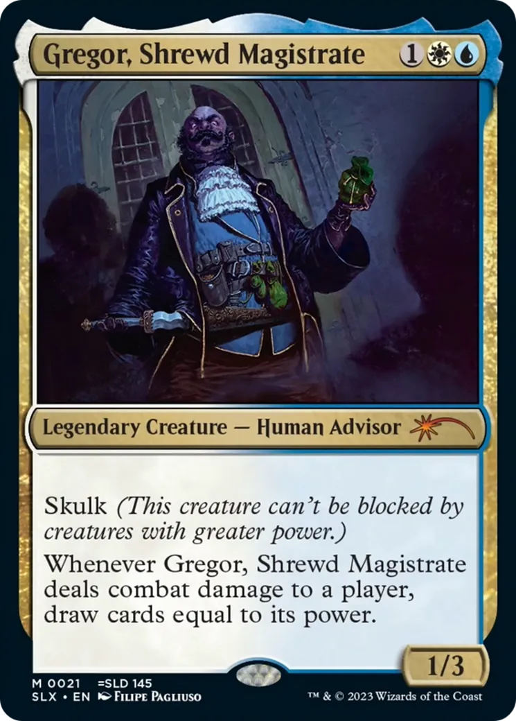 Gregor, Shrewd Magistrate — Universes Within — Magic: The Gathering