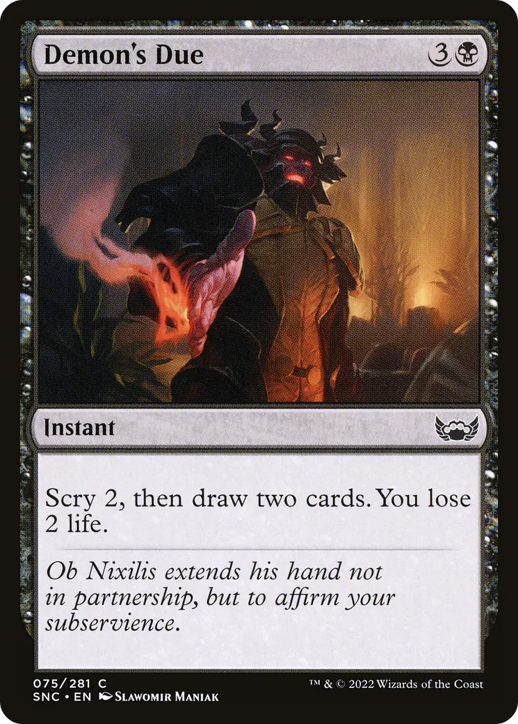 Échéance du démon — Streets of New Capenna — Magic: The Gathering