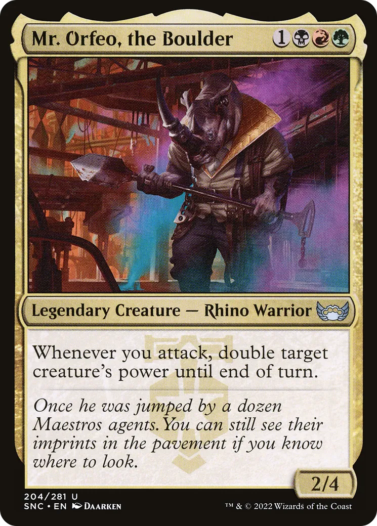 M. Orfeo, le Rocher — Streets of New Capenna — Magic: The Gathering