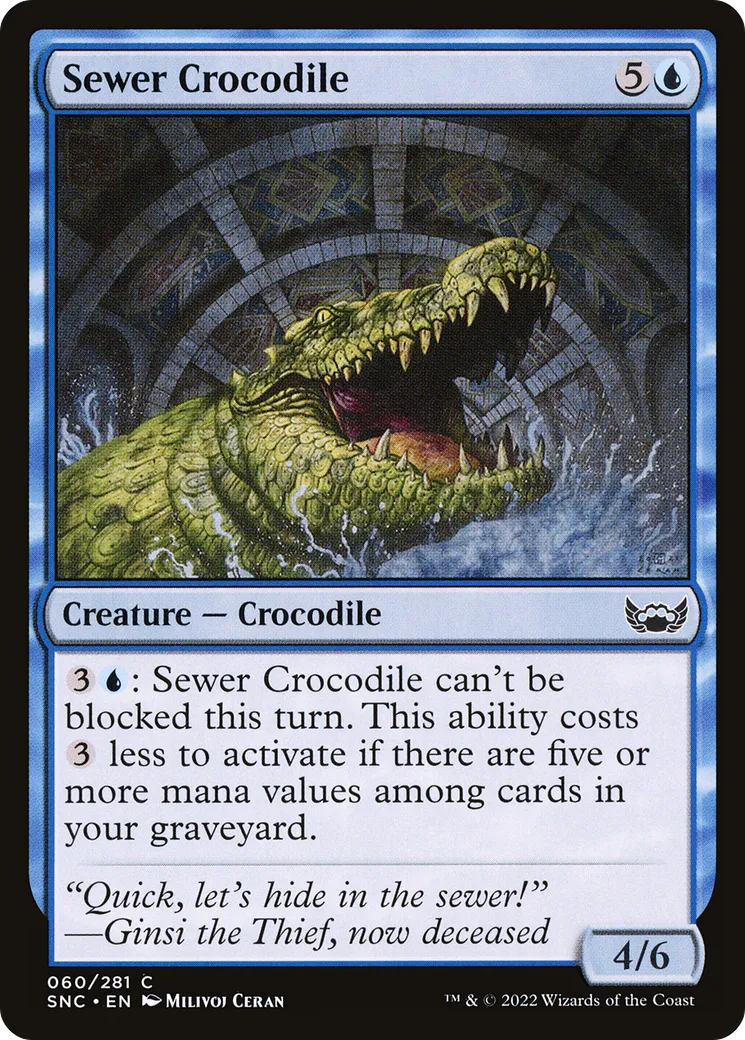 Crocodile des égouts — Streets of New Capenna — Magic: The Gathering