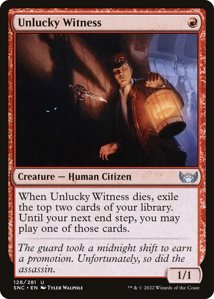 Témoin infortuné — Streets of New Capenna — Magic: The Gathering