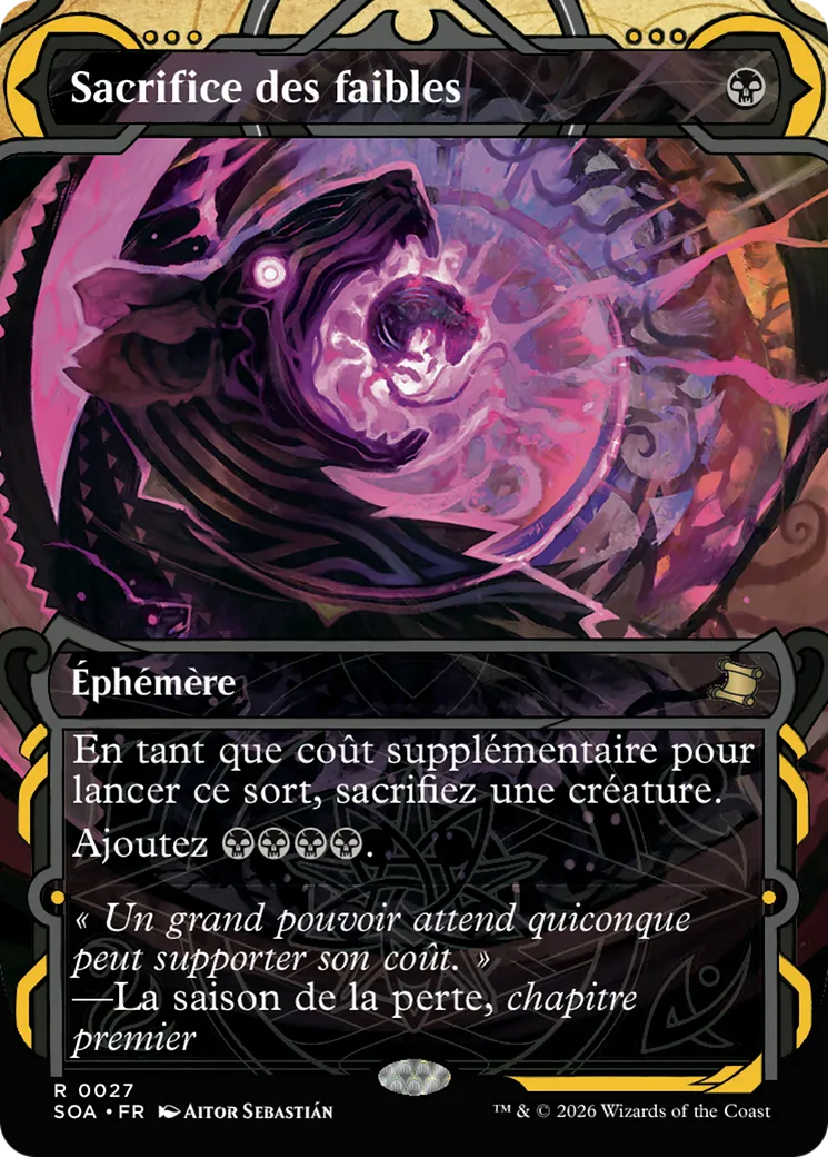Sacrifice des faibles from Secrets of Strixhaven Mystical Archive - Magic: The Gathering