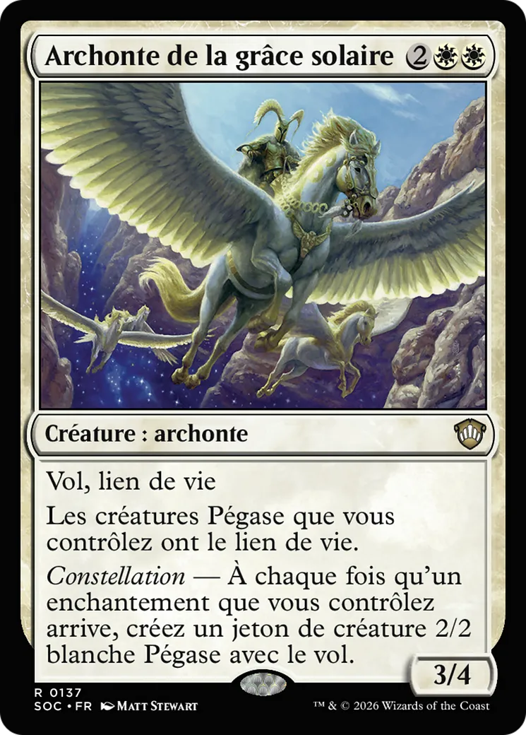 Archonte de la grâce solaire — Secrets of Strixhaven Commander — Magic: The Gathering