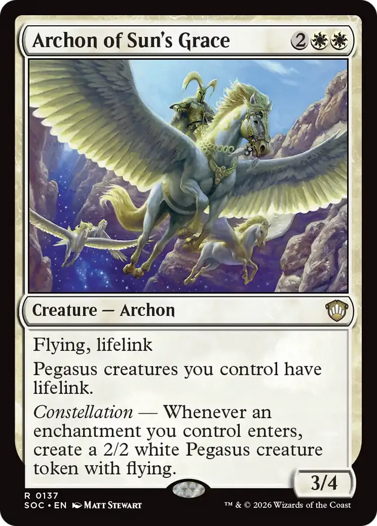 Archonte de la grâce solaire — Secrets of Strixhaven Commander — Magic: The Gathering