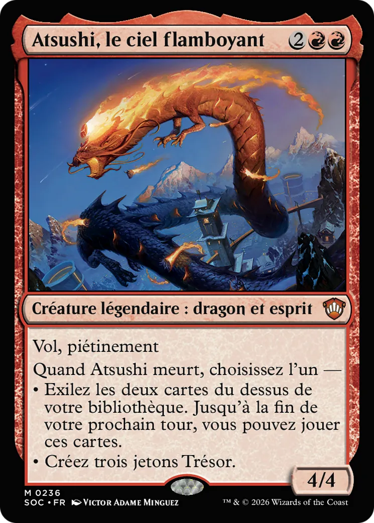 Atsushi, le ciel flamboyant — Secrets of Strixhaven Commander — Magic: The Gathering