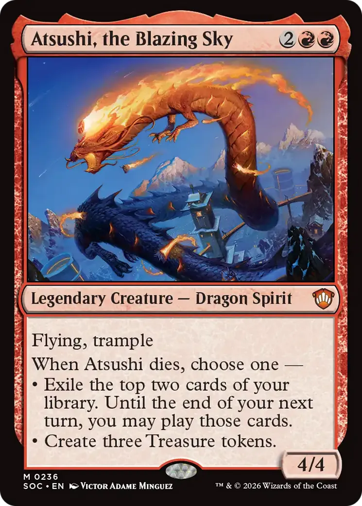 Atsushi, le ciel flamboyant — Secrets of Strixhaven Commander — Magic: The Gathering